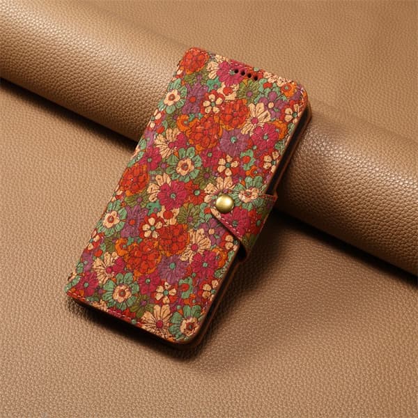Fodral för iPhone 16 Pro sommarställ Plånbok med korthållare Flip