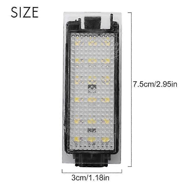 2 stk. LED-nummerskiltlys for bil, for 2 2 3 Master