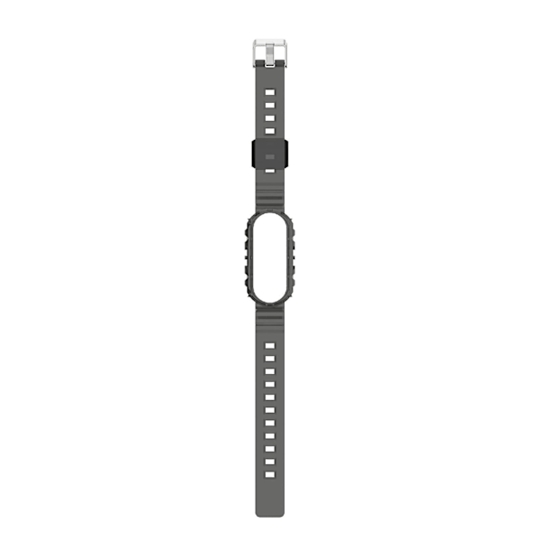Läpinäkyvä Musta TPU Integroitu Ranneke yhteensopiva Xiaomi Mi Band 5/6/7 kanssa
