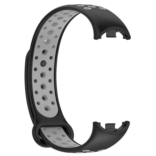 Sort Grå Sort Grå Silikone Urrem kompatibel med Xiaomi Mi Band 8
