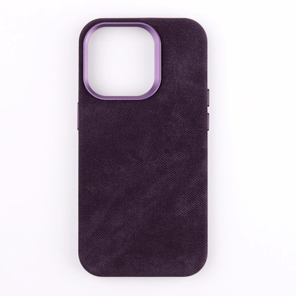 Etui til iPhone 13 Mørk lilla Fuld-krops læder Magnetisk flannel hårdt
