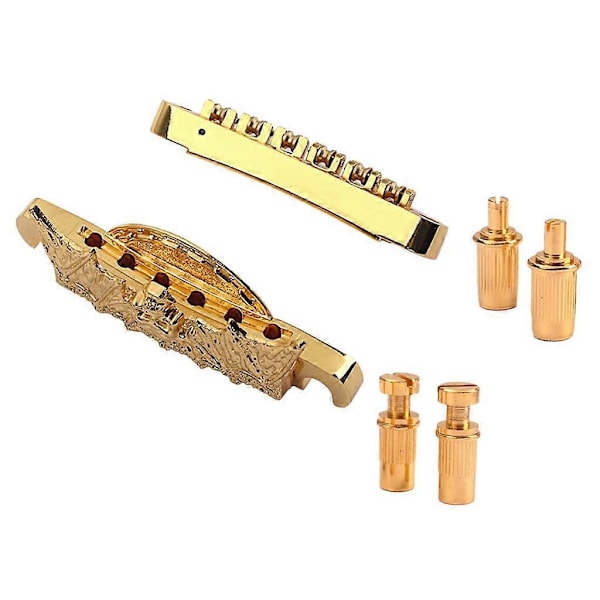 1 Sett Gitar Roller Bridge Elektrisk Gitar Bridge Deler Gullfarget