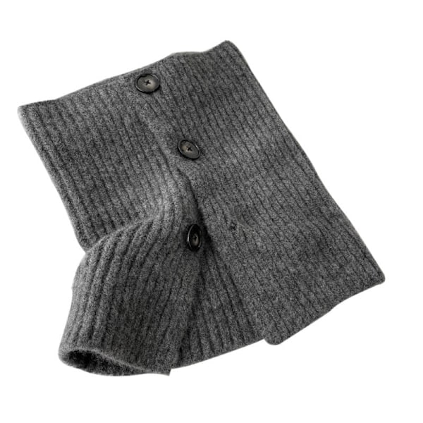 Dame falsk krage Avtakbart halvskjerf Vinter Koreansk stil Dark gray (including wool) 30cm