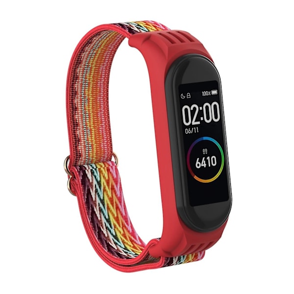 Regnbue Regnbue kompatibel med Xiaomi Mi Band 6 / 5 / 4 / 3 Bølgete tekstur klokkereim
