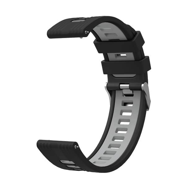 Sort Grå Sort Grå Silikone Urrem kompatibel med Huawei Watch Gt 3 42mm