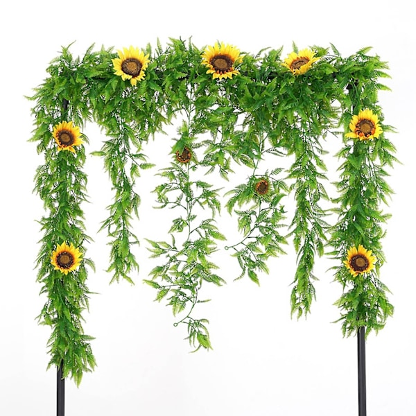 Konstgjorda Växter Rankor Falsk Solros Realistisk Utsökt Falsk Hängande Blomranka Växt