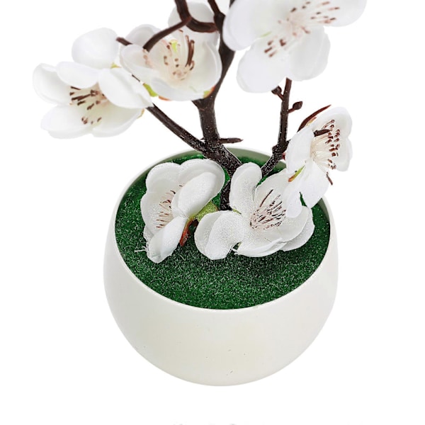 Simulerede potteplanter, falske blomster, bonsai, simulerede vintersødgrene, bonsai, simulerede blommeblomster, kunstige blomster White