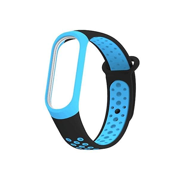 Sort Blå Sort Blå Silikone Urrem kompatibel med Xiaomi Mi Band 3 & 4