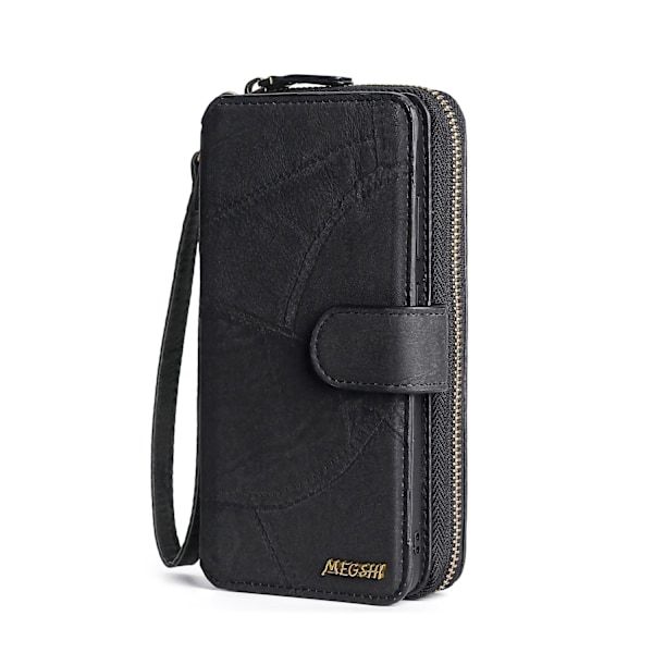 Etui til iPhone 13promax sort Flip Wallet med kortholder