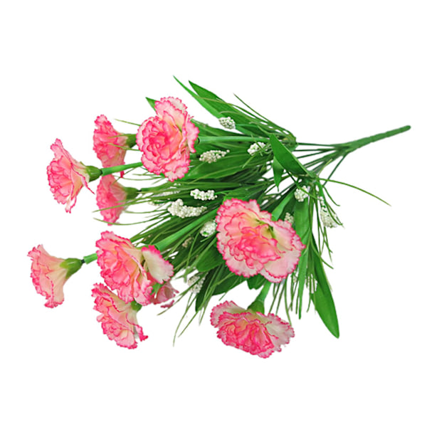 1 Bukett Kunstig Nellik Utsøkt Ikke-falmende 10 Hoder Morsdagsgave Simuleringsblomst til Hjemmet Light Pink