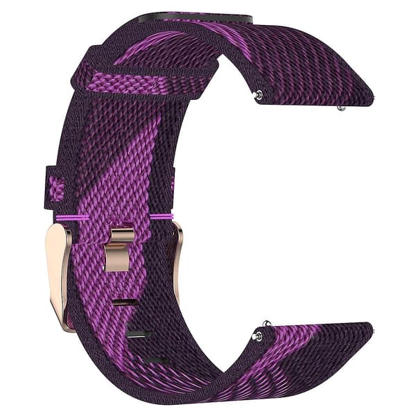 Lila Lila Randig Vävd Nylon Armbandsrem kompatibel med Fitbit Versa 2, Fitbit Versa, Fitbit Versa Lite, Fitbit Blaze