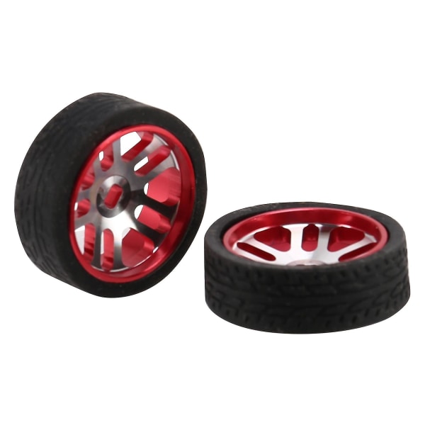 Nya 4st Rc bildäck och hjul kompatibla med Wltoys K969 Iw04m Mini-z Rc 1/28s,röd