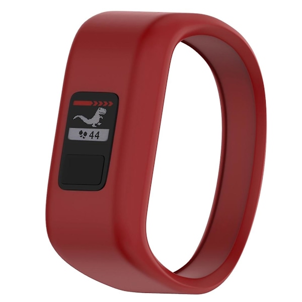 Rött silikonarmband kompatibelt med Garmin Vivofit Jr, Storlek: Small