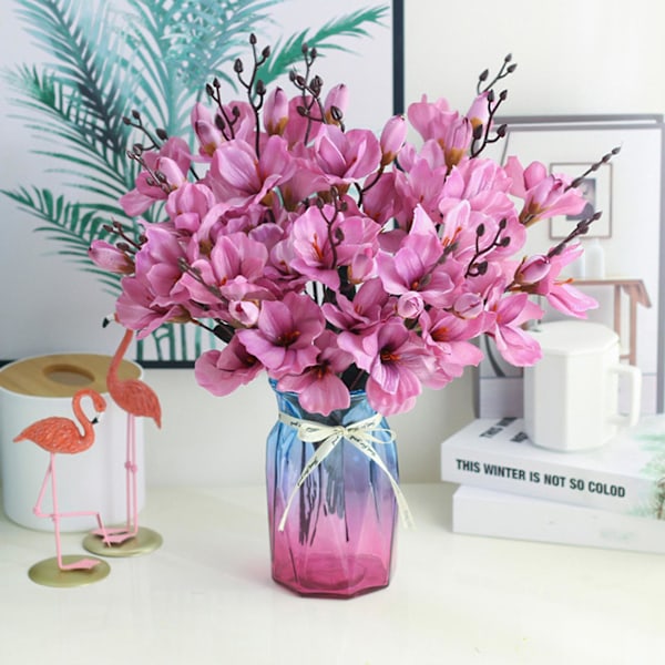 1 Kimppu Keinotekoisia Gladioluksia Maisemointiin Pöytäkoristeita Tekosilkki Kukka Olohuoneen Simulointikasvi Puutarhaan Red