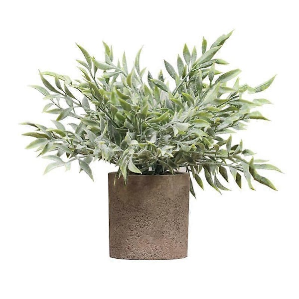 Kunstige planter med blomsterpotter, små blomsterpotter, kontor desktop dekoration, falske planter, hjemmekontor interiør dekoration (DS541)