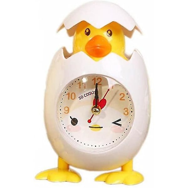 Vekkerklokke Tegneserie Kylling Eggeskall Skrivebordsklokke For Barn Gave Hjemmeinnredning Yellow