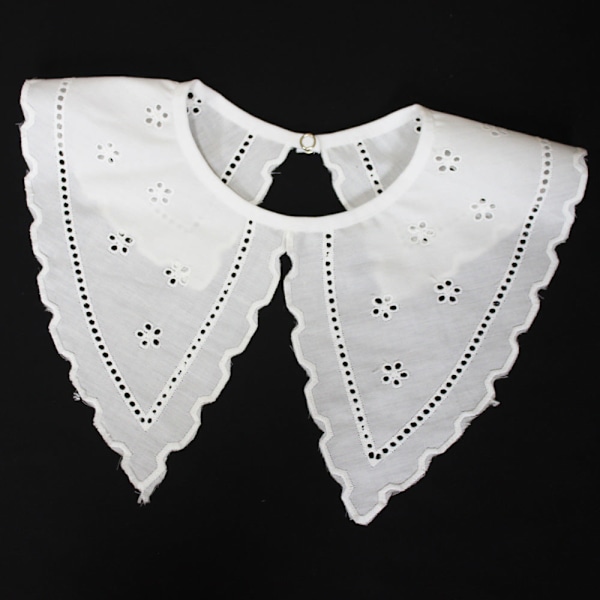 Dame falsk krave Aftagelig halv hul broderet bomuld 4# Children's style