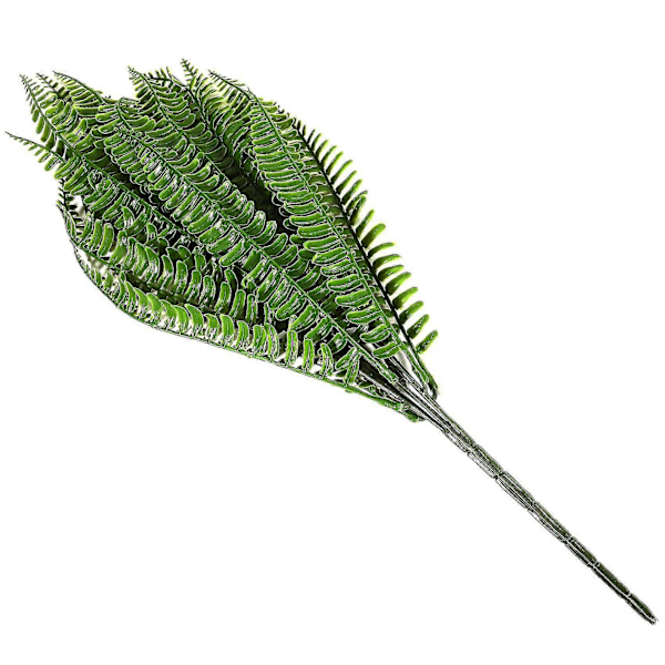 3x 7 Grene Grøn Kunstig Plante Blomster Persisk Blad Blomst Kontor Hjem Have
