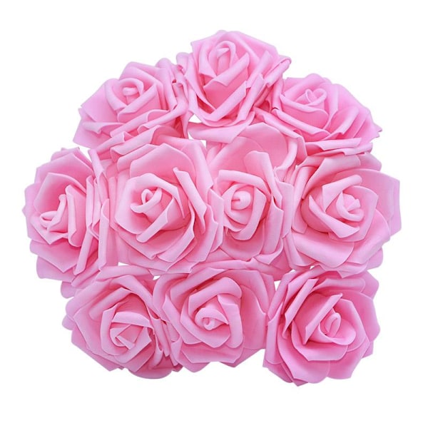 10/20/30 stk. 8 cm Kunstige PE Skum Rose Blomster Brudebuketter Til Bryllupsbord Hjemmefest Dekoration Khaki 10pcs