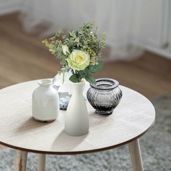 Simulerte Blomster Rosebuketter Håndholdte Blomster Vegg Green
