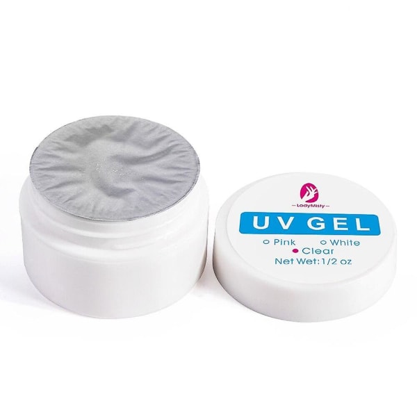 Gel för nagelförlängning - 6 färger poly Uv Builder Clear