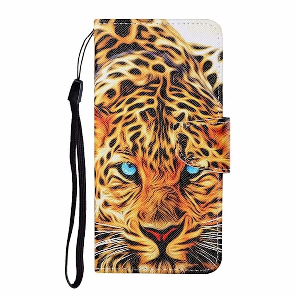 Etui til iPhone 13 Pro Max Gul leopard Malet Wallet med Kortholder Flip Tegneserie Wallet med Kortholder