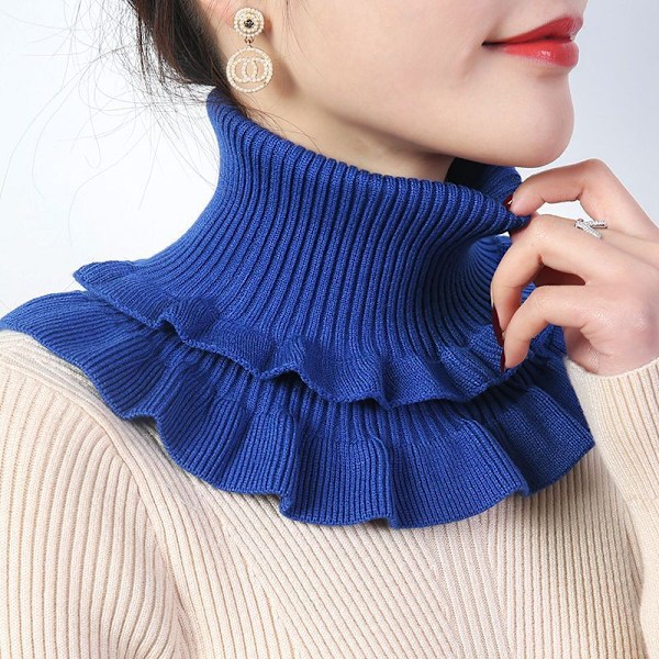 Falsk krage for kvinner, Cervical Spine Fashion All-Match Pullove Rose Red [thickened warm]]