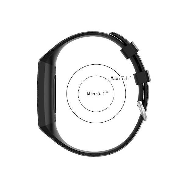 Ljusgul Ljusgul 18mm Silverfärgat Spänne TPU Armbandsur Kompatibelt med Fitbit Charge 4 / Charge 3 / Charge 3 Se, Storlek: S