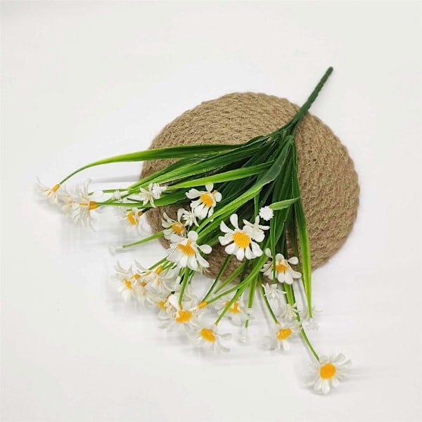 Simulerte blomster, falske blomster, Tusenfryd Krysantemum Hjemmedekorasjon White
