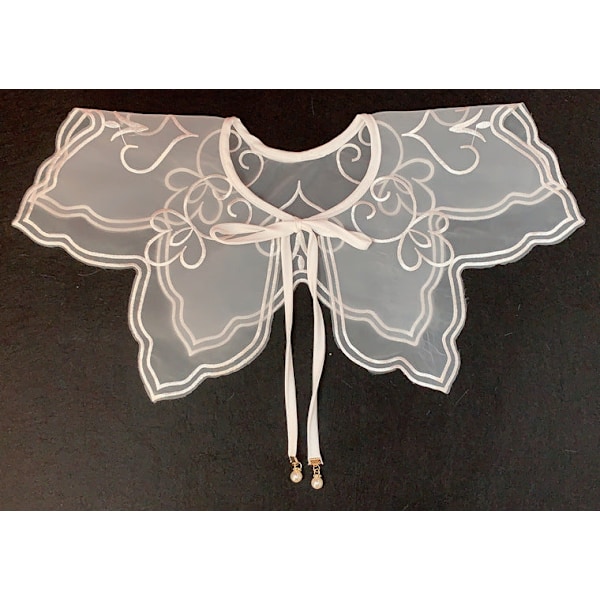 Dame falsk krage T Avtakbar krage Blonde Allsidig Hul Peach heart lace-up