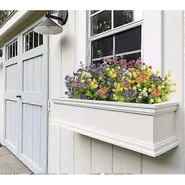 10 Bundter Kunstige Lavendelblomster Kunstige Blomster og Planter UV-bestandig Plastik Lilla Falsk til Boligindretning Forårshave Gård Yellow 10 Pcs