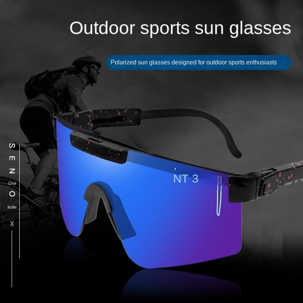 Cykelsolglasögon Färgglada solskydd galvanisering Real Film Polarized Solglasögon Sportglasögon C27