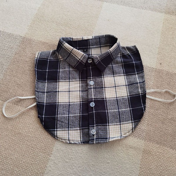 Dame falsk krage Dekorativ genser Genser Matchende Poin Blue and White M within 55kg