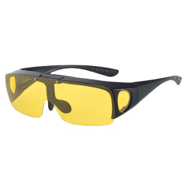 Flip set med glasögon polariserade solglasögon i ett stycke närsynt glasögon Delvis bergsklättring Cykling Fiske Night Vision film