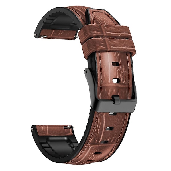 Brun Brun Bambuledsstruktur Silikonläder Klockarmband