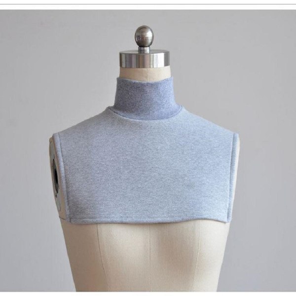 Dame falsk krage Avtakbar halv Cervical Spine Neck Protec Light gray Average size