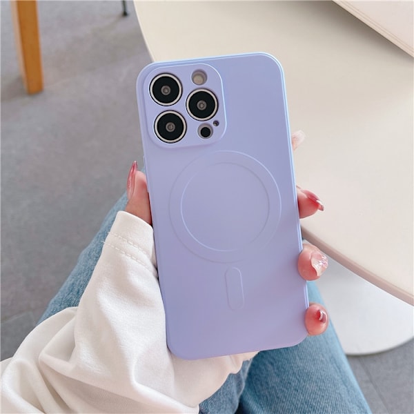 Etui til iPhone 14 Plus Flydende Silikone Silikone Lilla