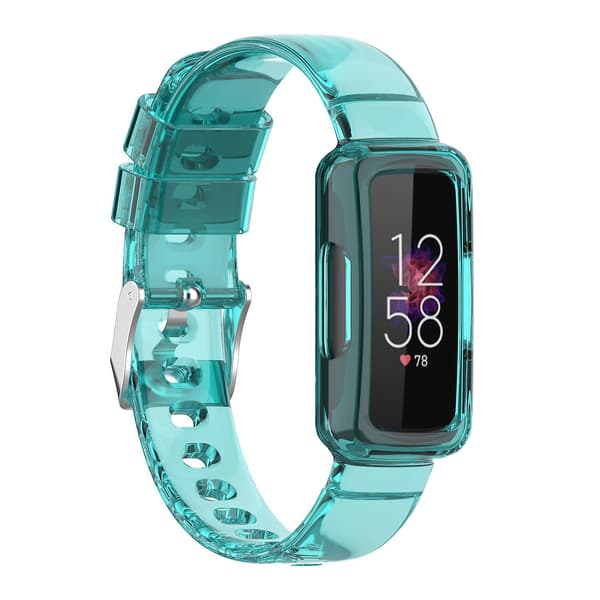 Transparent Blå Integreret Urrem kompatibel med Fitbit Inspire 3