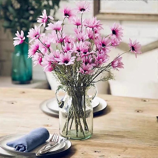 1 stk. Kunstig Krysantemum Bonsai Kafé Hage Hjem Bryllupsfest Hjem Dekor Rose Red