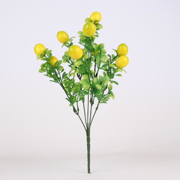 Kunstig sitrontre med grønne blader sitrongren frukt bonsai grønt dekorasjon for hjemmebord Matches the image 7 Forked Lemon