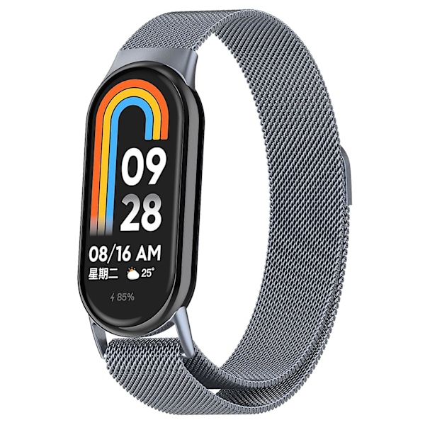 Rymdgrå Rymdgrå Metallarmband kompatibelt med Xiaomi Mi Band 8