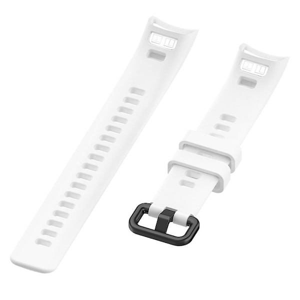 Hvid hvid silikone urrem kompatibel med Huawei Honor Band 4 / Band 5
