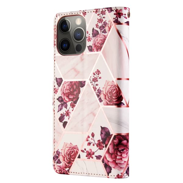Skal för iPhone 14 Plus Roséguld Förgylld marmor Blandad Media målning