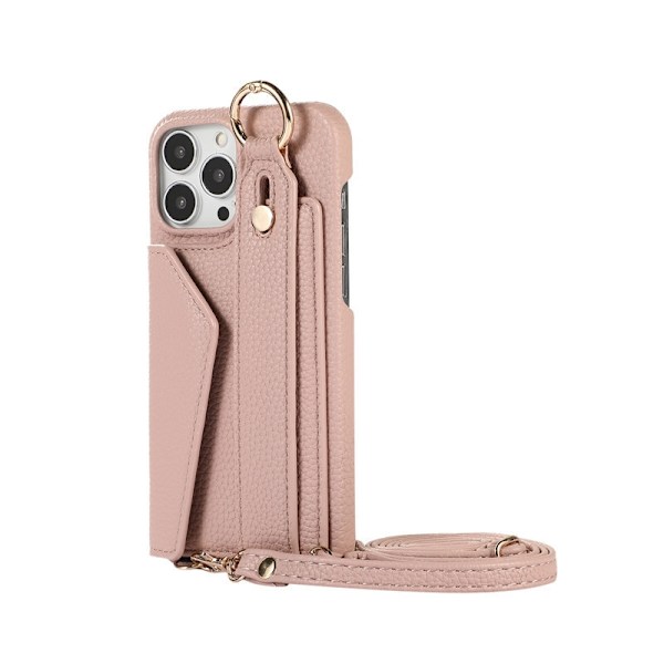 Kotelo iPhone 13:lle (Lihajauhe) ranne kolikkokukkaro Ranne kivikuvioinen lompakko korttipaikalla