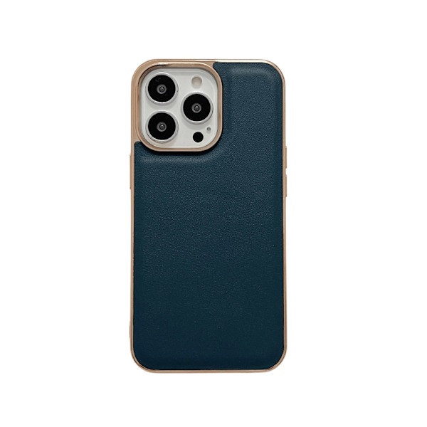 Etui til iPhone 14 6.1 Elegant mønster Qingshandai Lizard mønster galvanisering ægte læder business