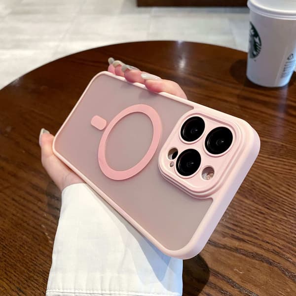 Fodral för iPhone 16 Plus Frostat Magnetiskt Rosa Noz26571