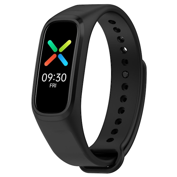 Musta Hienkestävä Yksivärinen Kellon Ranneke, yhteensopiva Oppo Band Vitality Editionin kanssa