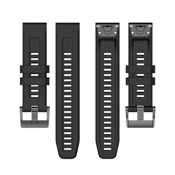 Hvid Hvid Silikone Urrem kompatibel med Garmin Fenix 7s Solar