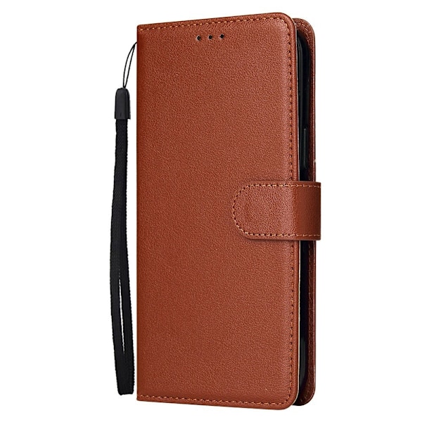 Etui til iPhone 14PROMAX brun fotoramme slot Flip Wallet med kortholder