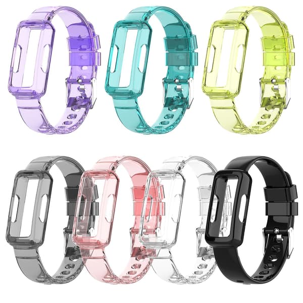 Transparent Blå Integreret Urrem kompatibel med Fitbit Inspire 3